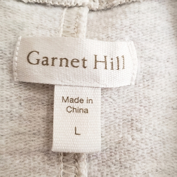 Garnet Hill Cardigan Women's Gray L Oversized Relaxed Athleisure Comfy Sweater - Picture 11 of 14